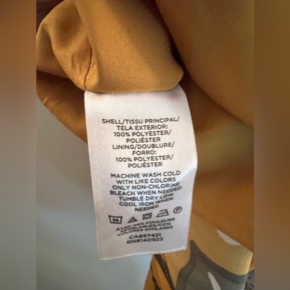 LOFT Golden/Yellow Floral Dress - XSP NWOT - Picture 4 of 4